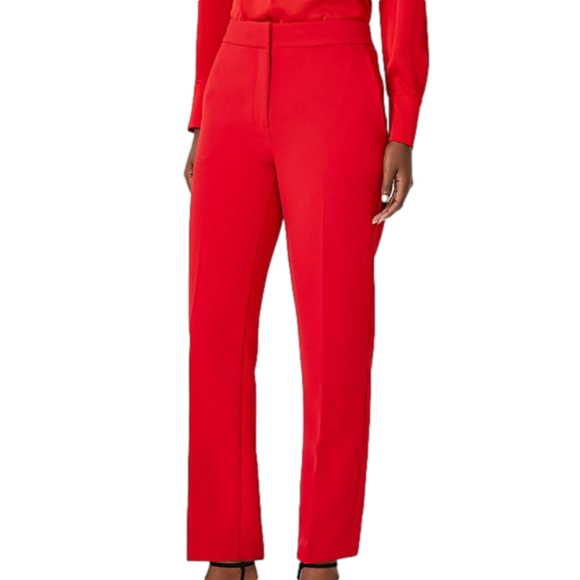Ann Taylor Factory Pants - NWT Ann Taylor Factory Modern Slim Leg Red Pant - 0 (hemmed to be petit…